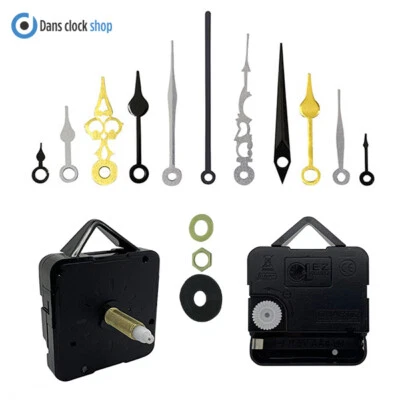 Extra Long Ticking Quartz Clock Movement Mechanism Motor 26mm Shaft Metal Hands - Image 1 of 4