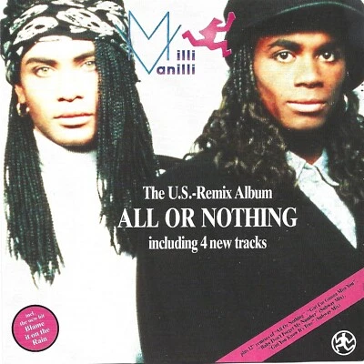 MILLI VANILLI - THE U.S.-REMIX ALBUM - ALL OR NOTHING - CD 1989 - Bild 1 von 3