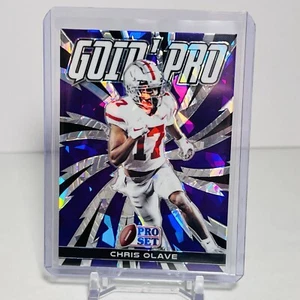 Chris Olave 2022 Leaf Pro Set Goin' Pro Cristales Púrpura #GP-CO1 Saints - Imagen 1 de 2