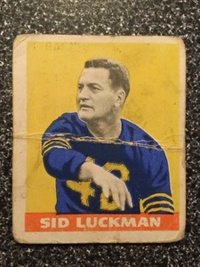 1948 Leaf Football #1 Sid Luckman YB | Poor, Authentic | ARN826049AXBX - Picture 1 of 2