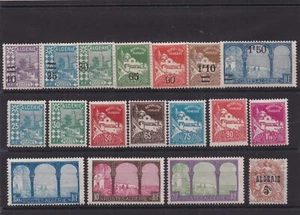 ALGERIE SERIE COMPLETE DE 18 TIMBRES NEUF* N° 71 à 86 Cote: 160,50€ - Imagen 1 de 2