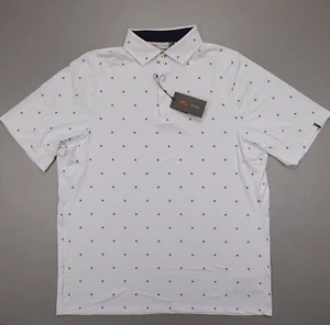 KJUS Sotto Polo Golf Shirt weiß Ski All Over Print UPF Herren Comfort Fit K00201 - Bild 1 von 14