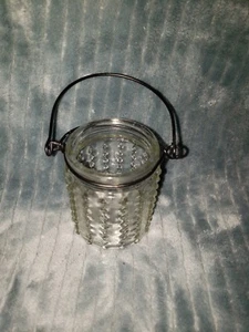 Small Hobnail Clear Lantern Candle Holder - Picture 1 of 3