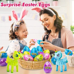 Cutest Easter Basket Eggs with Unicorn Toys Birthday Best Gift for Kids Girls US - Picture 1 of 12