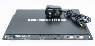 HDMI Matrix 4 Input 2 Output Switch Splitter - Image 1 of 4