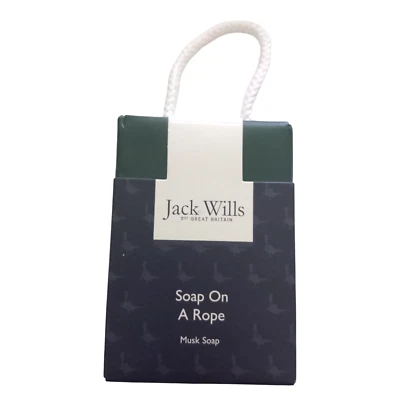 Jack Wills Musk Soap On A Rope 300 g Men Hanging Shower Bathroom Body Wash