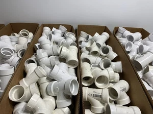 Markenlos 1-1/2" PVC Sanitär T-Stück Slip x Slip x Slip Fitting (Menge 50) - Bild 1 von 8