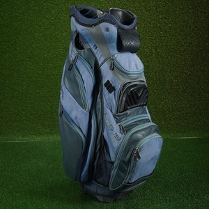CALLAWAY GOLF ORG 15 CART BAG 15 WAY DIVIDERS GOLF BAG, PUTTER WELL, BLUE DENUIM - Picture 1 of 15