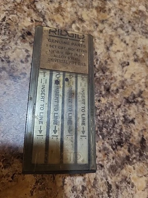 RIDGID 47740 1/4"- 3/8" Alloy NPT Pipe Dies fits RIDGID® 811A 815A. NOS 🔥  - Image 1 of 4