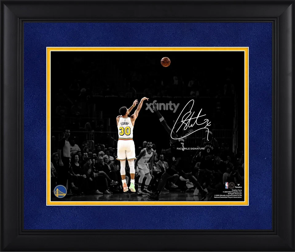 Stephen Curry Warriors Framed 11" x 14" Spotlight Photo - Facsimile Signature - Image 1 of 1