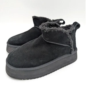 Koolaburra by UGG Ultra Mini Boots Pull-On Women's Black Size US8 EU39 - Picture 1 of 13