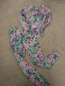 Lilly Pulitzer girls colorful long sleeve pajamas set size 12. - Picture 1 of 3