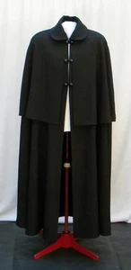 MEN'S Black Layered Cape - Picture 1 of 4