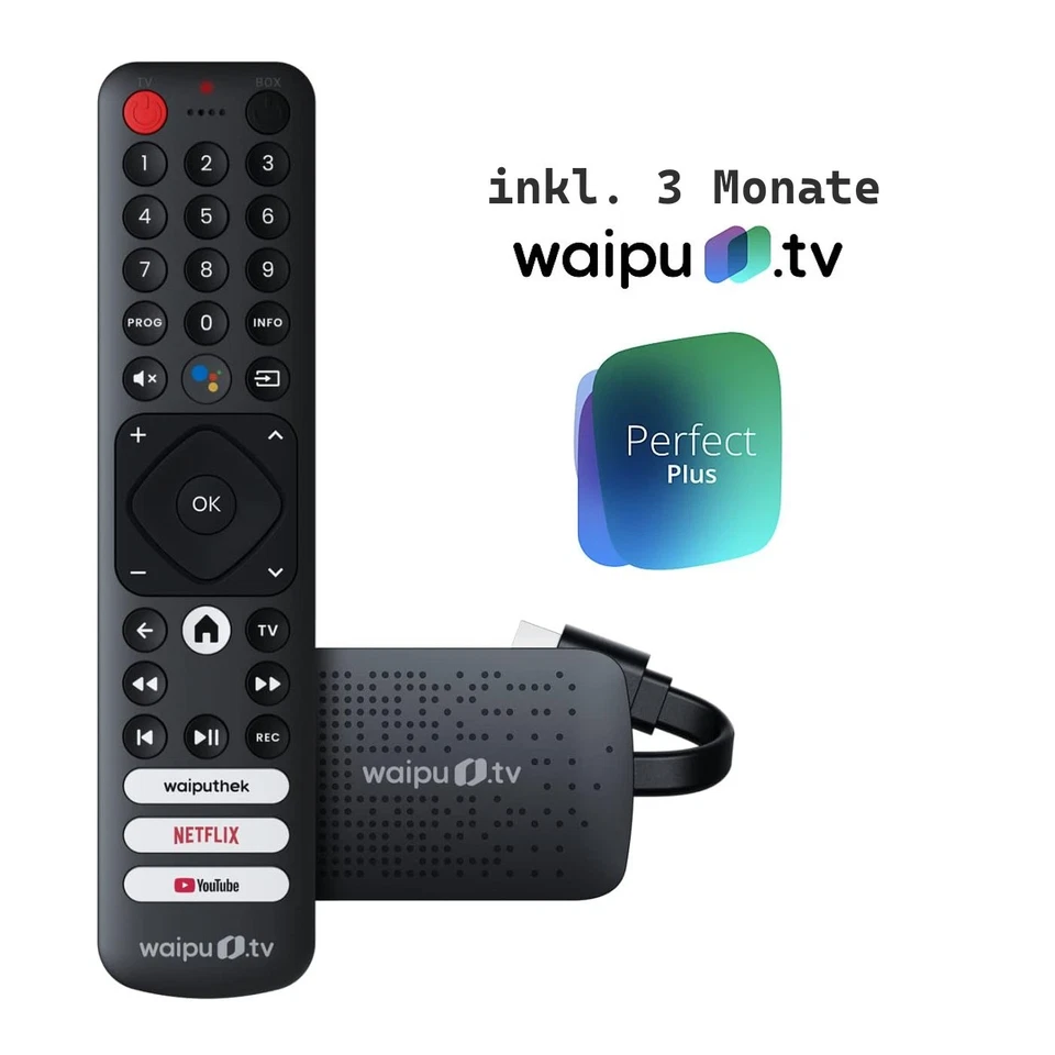 WAIPU.TV 4K Stick WLAN HDMI Dongle Streamer ✅inkl. 3 Monate waipu Perfect Plus - Bild 1 von 4