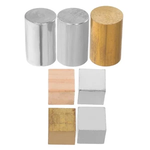  7 Pezzi Cubi e Cilindri di Densità per Elementi in Metallo, Set Blocco Manometro di Precisione - Foto 1 di 12