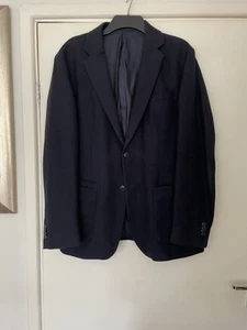 TM Lewin Men’s Navy Jacket Size 44R 2 Button Front, Very Smart With Grey Trous - Picture 1 of 5