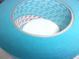 3 rolls 3M 3434 Automotive Detailing Masking Tape 50mm - Low tack blue detailers - Picture 1 of 2