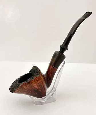 Tinder Erik Nording AALBORG FLAME GRAIN ESTATE BRIAR FREEHAND PIPE Denmark - Image 1 of 4