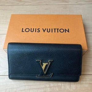 Excellent Condition Louis Vuitton Porte Feuille Capucines Long Wallet Ladies Bla - Picture 1 of 12