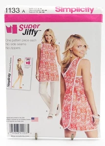 Pattern Misses Super Jiffy Wrap Blouse Dress and Pants Size 6-18 Simplicity 1133 - Picture 1 of 2