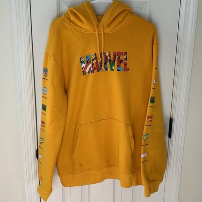 Sudadera con Capucha H&M Dividida Para Hombres Personaje Marvel Gráfico Amarillo Talla Grande Foto 1 de 4