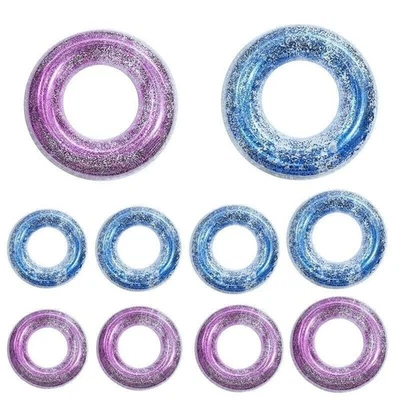 Pool Wassermatratze Transparenter Schwimmring Kinder Erwachsene Schwimmreifen - Bild 1 von 4