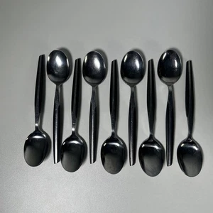 Eldan ELD2 MCM Black Handle Stainless Steel Japan Teaspoons Set Of 9 - Picture 1 of 11