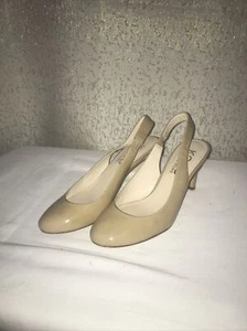 Michael Kors mittelhoher Damen-Pump hautfarben hellbraun Lackleder Slingback-Absätze, US 7M - Bild 1 von 4