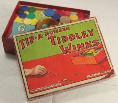 Rare Vintage The Harlesden Series Tip-A-Number Tiddley Winks Made in England - Image 1 of 4