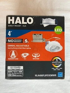 Halo HLA406FL9FS1EMWR, HLA4 Gimbal Adjustable LED Downlight - Picture 1 of 6