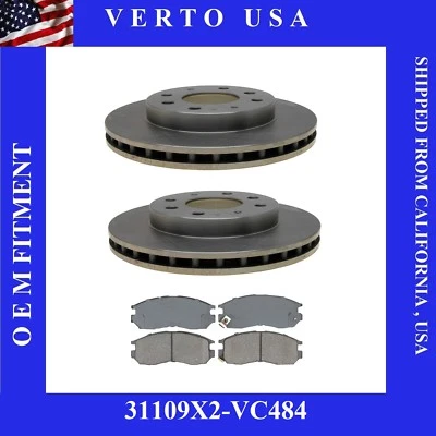 Juego de rotores y pastillas de freno para Eagle Summit 94-95, Mitsubishi E, 31109X2-VC484 Foto 1 de 2