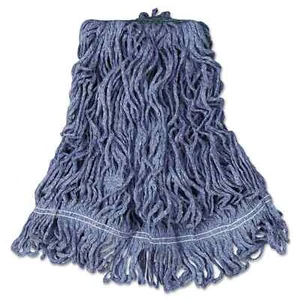 Rubbermaid Commercial Super Stitch Blend Mop Head Medium Cotton/Synthetic Blue - Picture 1 of 5