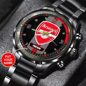 Personalized Arsenal Black Stainless Steel Watch - Picture 1 of 1
