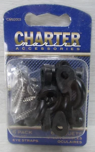 Kayak Accessories Paddle Gear Nylon Eye Straps 6 Pack Charter Marine 92003 Black - Picture 1 of 4