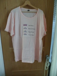 BNWT PRINCESS PINK SLEEP T DRESS & STORE BAG SIZE XL UP TO 48 BUST LOGO FRONT - Zdjęcie 1 z 6