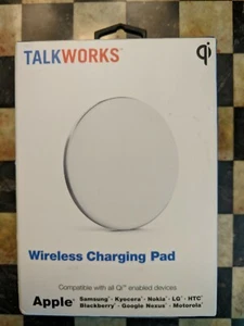 Wireless Qi Certified Charging Pad with AC Wall Charger - White by TalkWorks - Picture 1 of 4