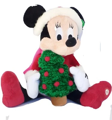 Christmas Minnie Mouse Animated Musical Light Up Plush Disney Decoration  - Image 1 of 4