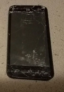 BROKEN CRACKED AS IS ZTE Speed N9130 Boost Mobile Black Prepaid Clean ESN - Picture 1 of 3