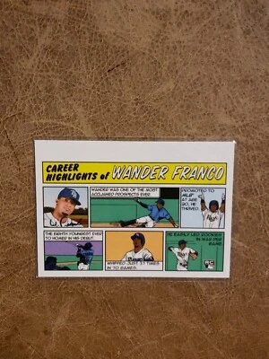 2022 Topps Heritage WANDER FRANCO RC Comic SP Career Highlights #73TC-4 Rays - Image 1 of 2
