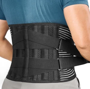 Back Braces for Lower Back Pain Relief with 6 Stays, Breathable Back SupportBelt - Picture 1 of 9