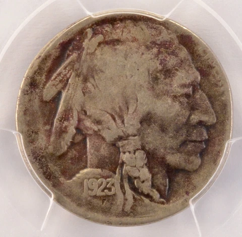 1923-S 5c Buffalo Nickel Struck 10% Off-Center PCGS VF30 Cover