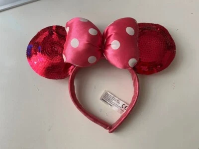 Minnie Maus Mouse Ohren Haarreifen pink Pailletten Disneyland Paris - Bild 1 von 3