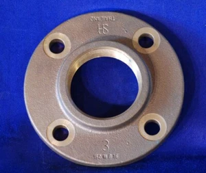 3"  NPT  Pipe Brass Flange 7 1/2" outside diameter 3/4" Mounting holes #150 - Picture 1 of 4