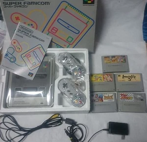 complete! 5Games+Nintendo Super Famicom Console System Boxed Ship Free! - Picture 1 of 2