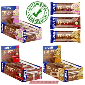 USN Trust Cookie Bar 12x60g Protein Bars Cookies High Protein Low Sugar Fat Bar