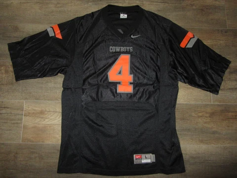 Oklahoma State Cowboys Nike NCAA College Football Jersey #4 L Team Black ! Cover