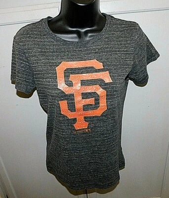 San Francisco Giants Gris Rayas Brillante S/S Camiseta Niña Talla XL Foto 1 de 4