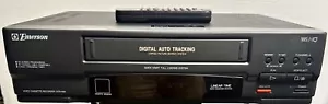Emerson Video Cassette Recorder VCR 1500 With Remote Tested Works VHS HQ VTG - Picture 1 of 6