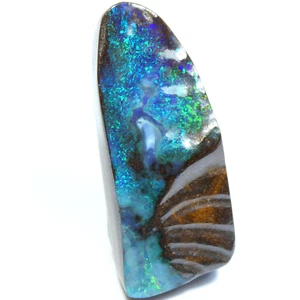 STUNNING 32.20 CT AUSTRALIAN BOULDER OPAL Polished Gemstone Carving Video - Picture 1 of 20