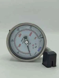 High Pressure WIKA Gauge - 0-250 Bar (3500 PSI) - 4 inch SS, 1/2 NPT -232.50.100 - Picture 1 of 12